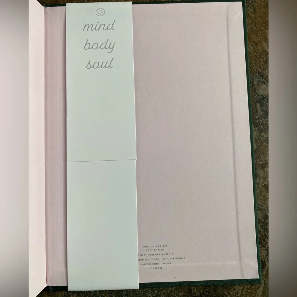 GRAPHIQUE DE FRANCE | Positive Self-Care Journal Green Fabric Hardcover 6x8